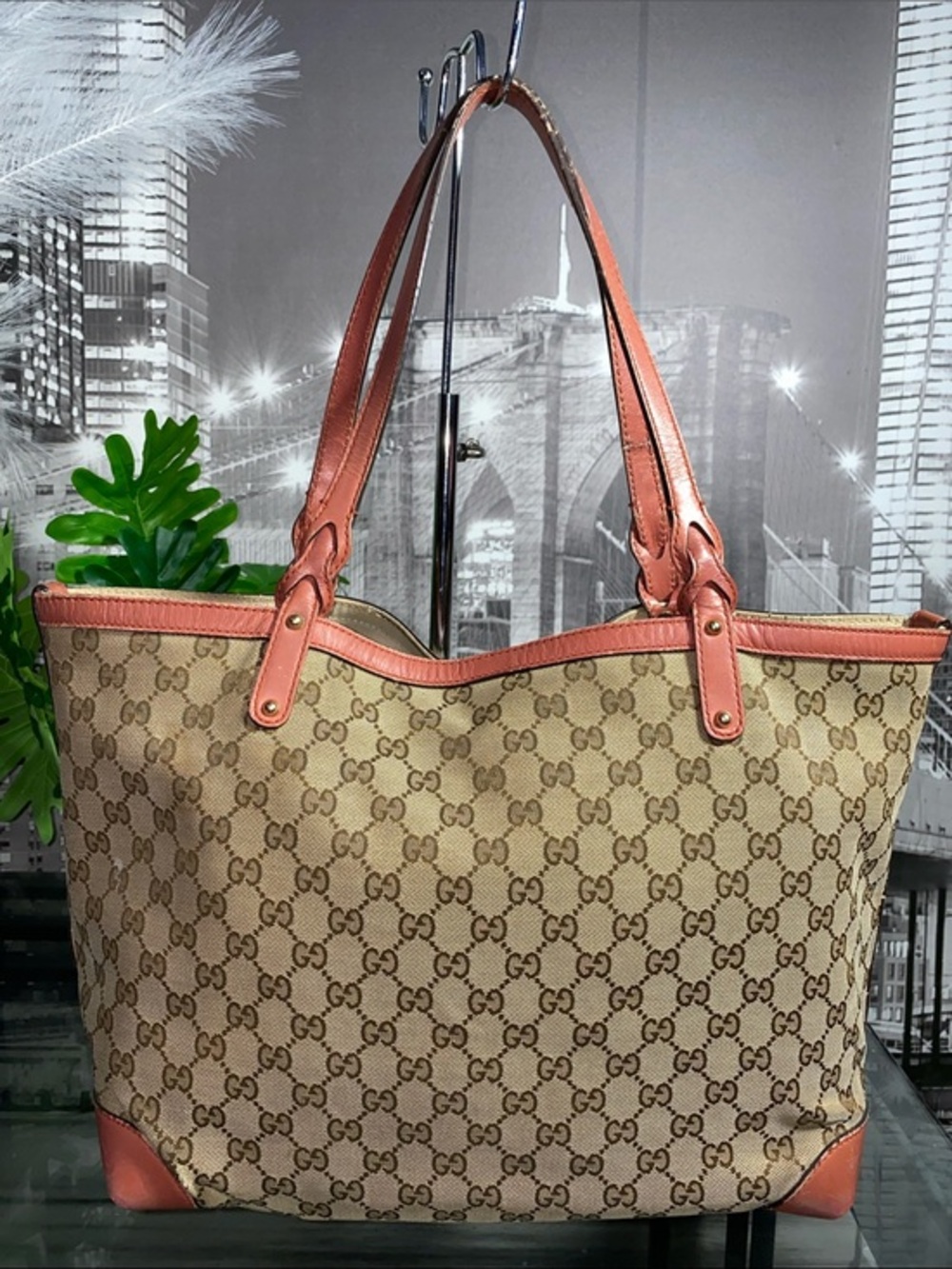Authentic Rare Pink Gucci GG Tote Bag ONLY Without Pouch